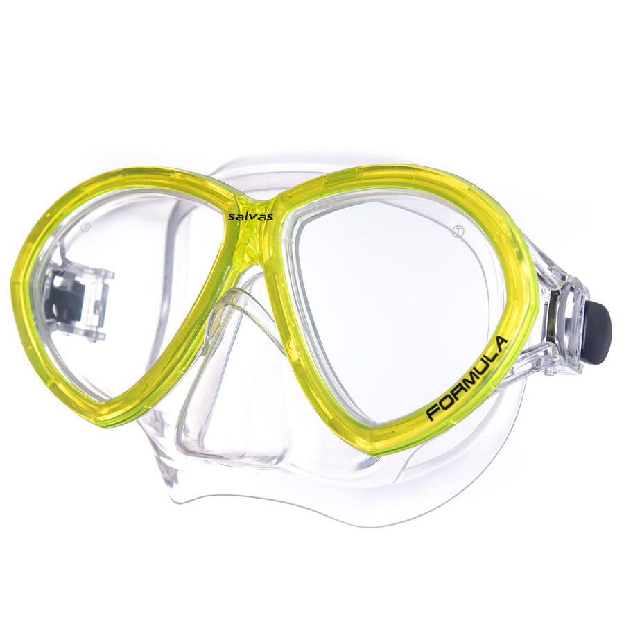 

SALVAS Маска для дайвинга Formula Snorkel, очки для плавания с силиконовым покрытием для взрослых