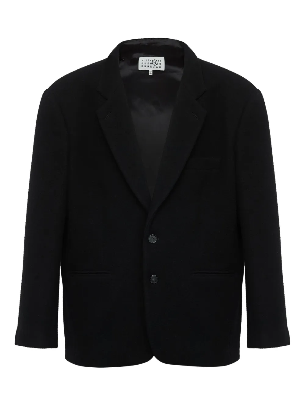 

Однобортный пиджак MM6 Maison Margiela, черный
