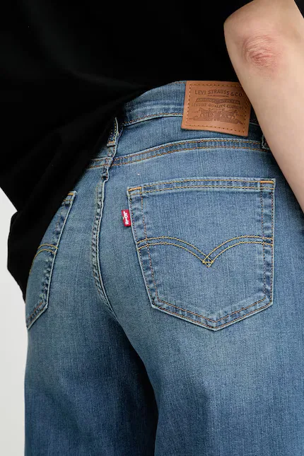 Джинсы с высокой посадкой модель 728 HR Levi's, синий — фото 4