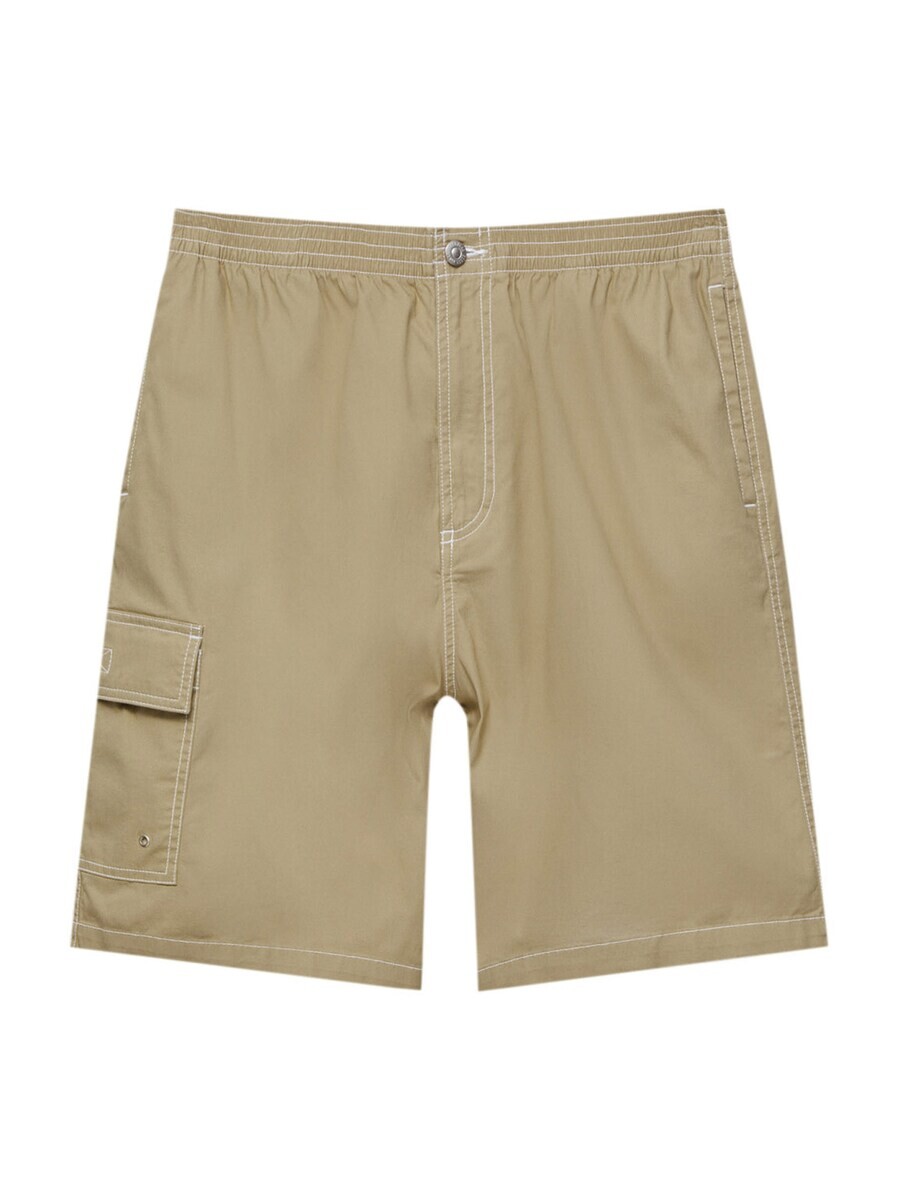 

Брюки Pull&Bear Loose fit Cargo Pants, темно-бежевый