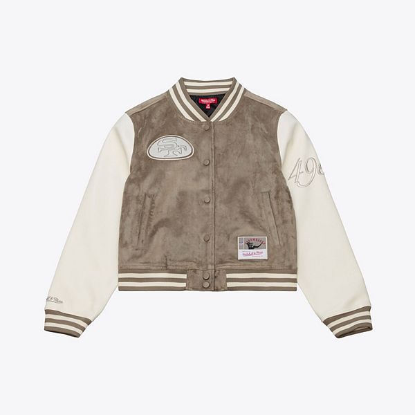 

Женская куртка-варенка San Francisco 49ers цвета загара на молнии Mitchell & Ness