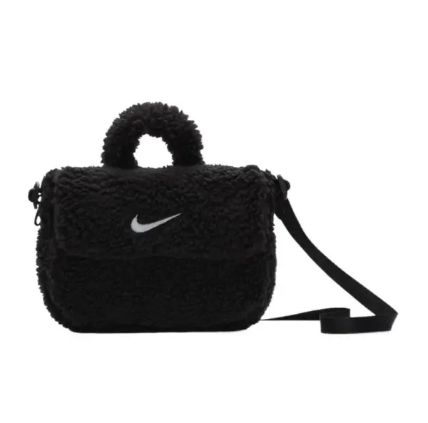 

Сумка sportswear nsw faux fur crossbody bag 'black' Nike, черный