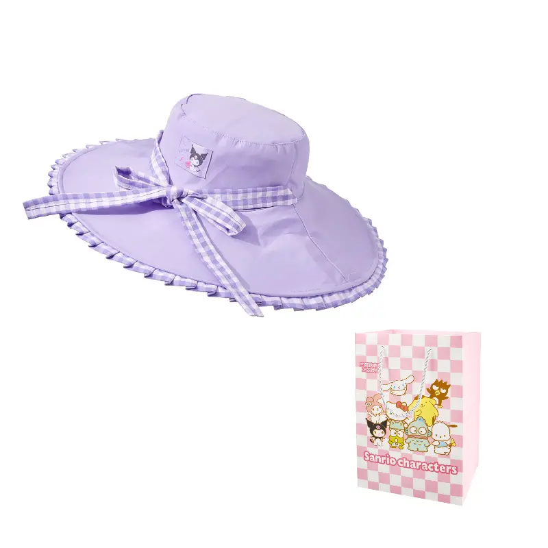 

Sanrio Ковбойская шляпа из полиэстера и хлопка унисекс, Kuromi Fisherman Hat