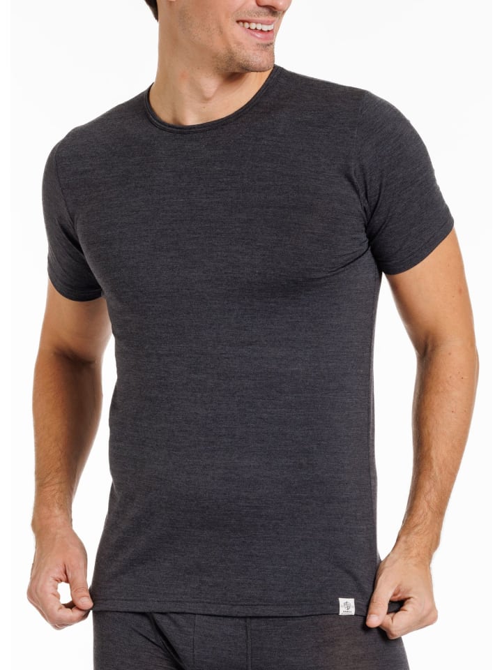 

Рубашка с круглым вырезом стального серого цвета Haasis Bodywear