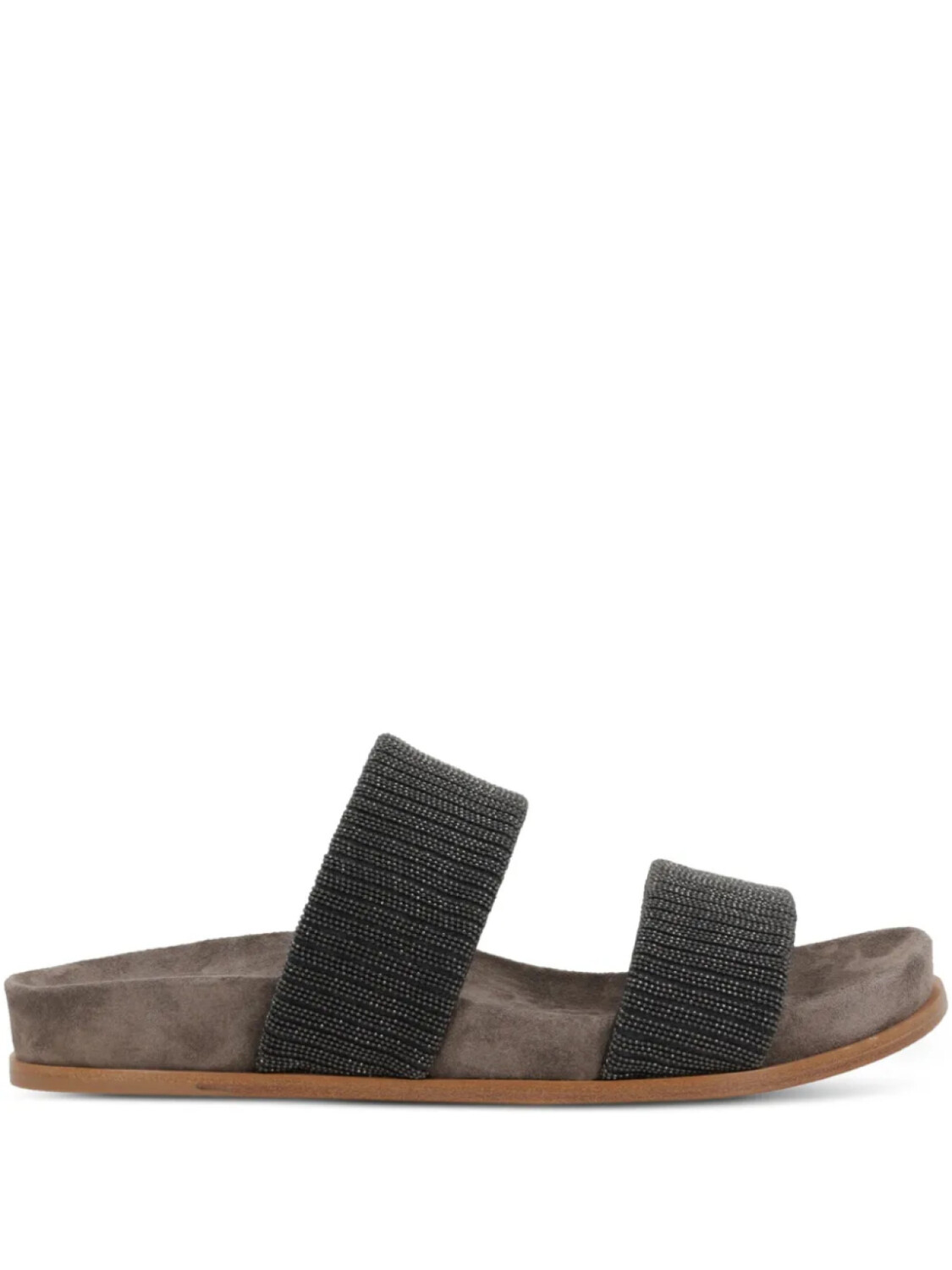 Шлепанцы Brunello Cucinelli monili с деталями, серый