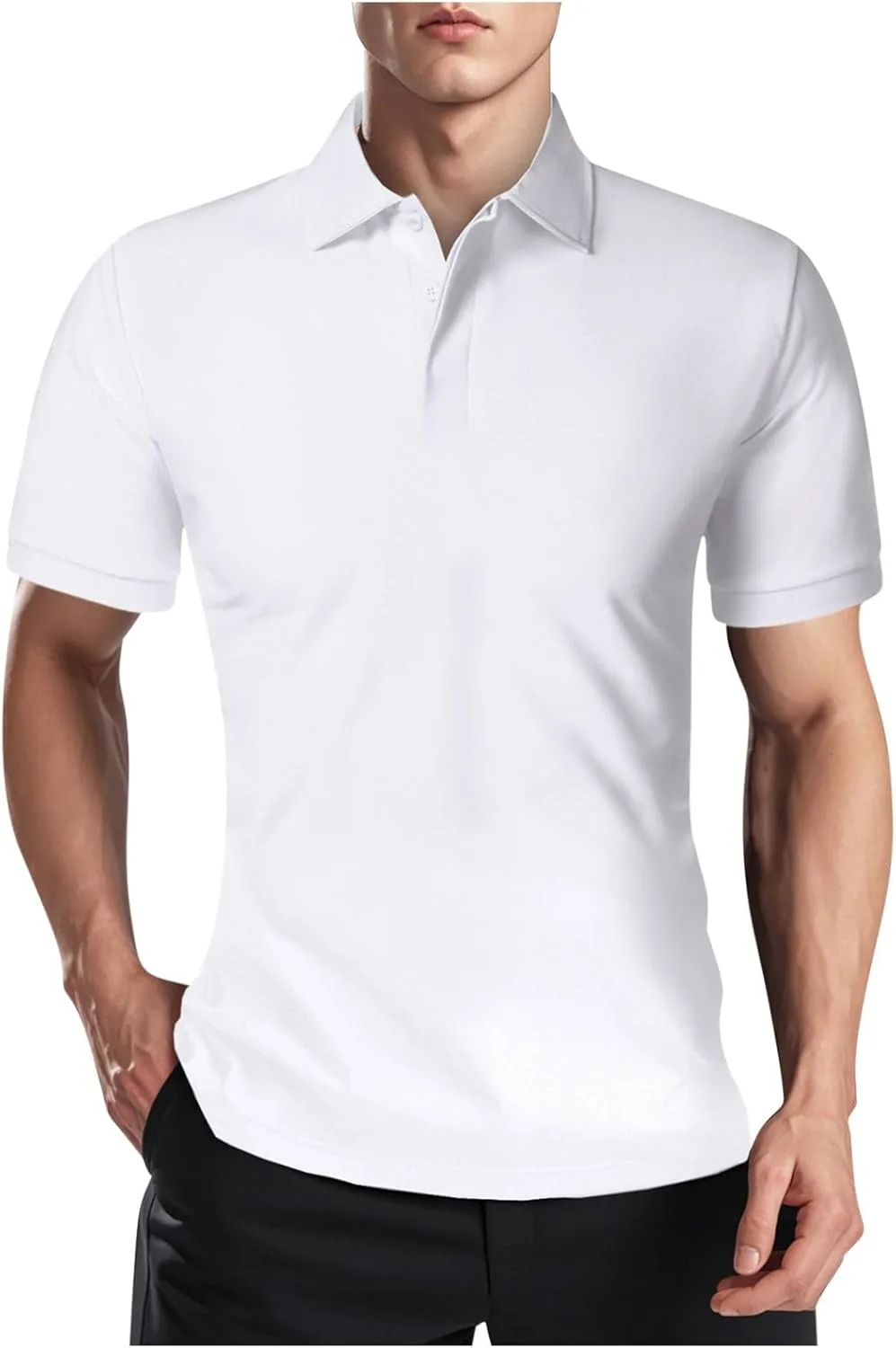 

Классическая поло для мужчин Casual Premium Tee с коротким рукавом FZYLQY