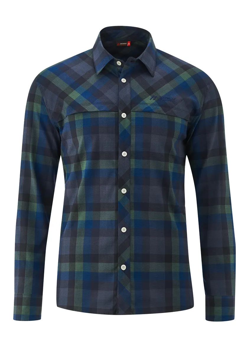 

Maier Sports Outdoor Shirt "Thelff M", функциональная мужская рубашка для походов и экскурсий, синий