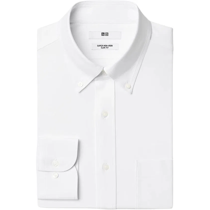 Рубашка повседневная UNIQLO белая
