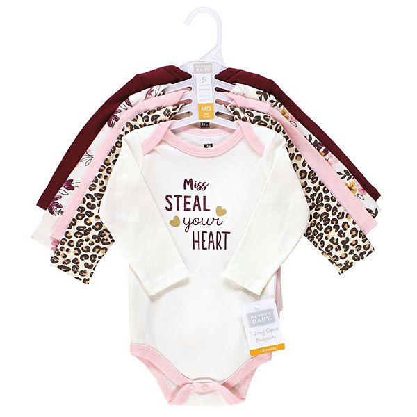 Боди с длинным рукавом для девочки из хлопка, steal your heart Hudson Baby — фото 2