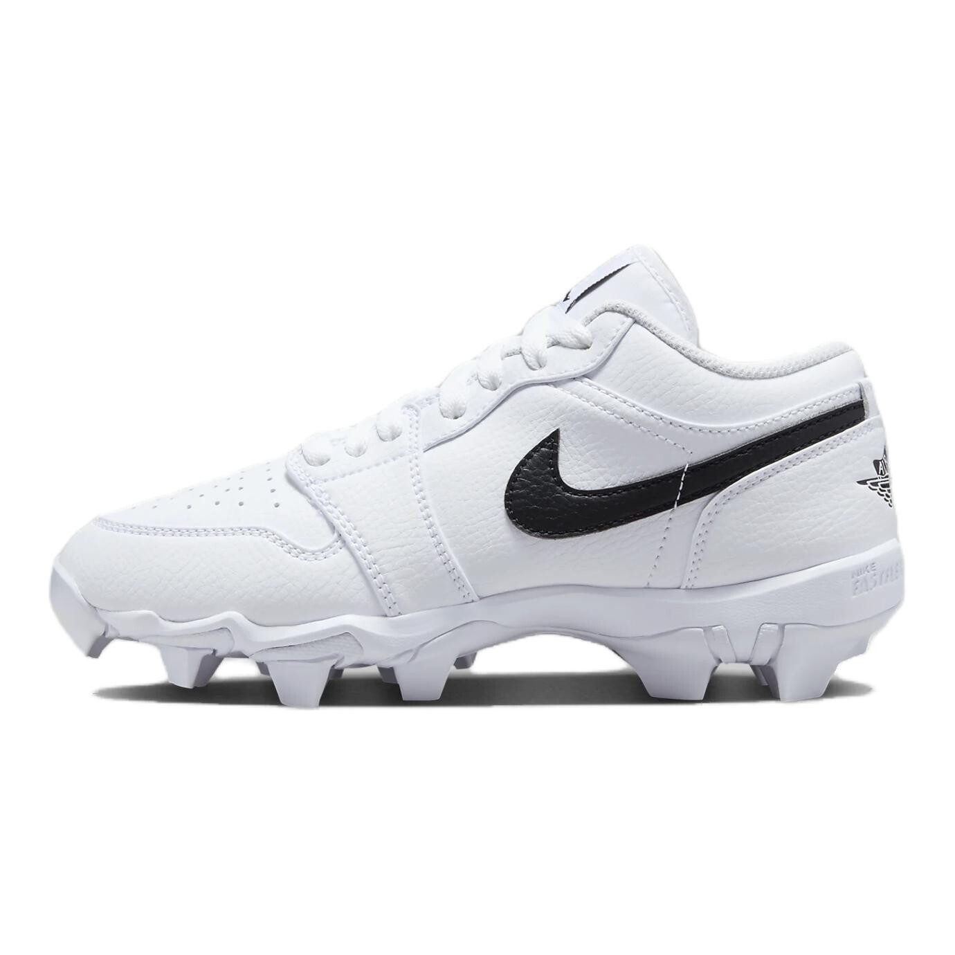 Кроссовки Jordan 1 Low Cleat White Black GS, белый/черный