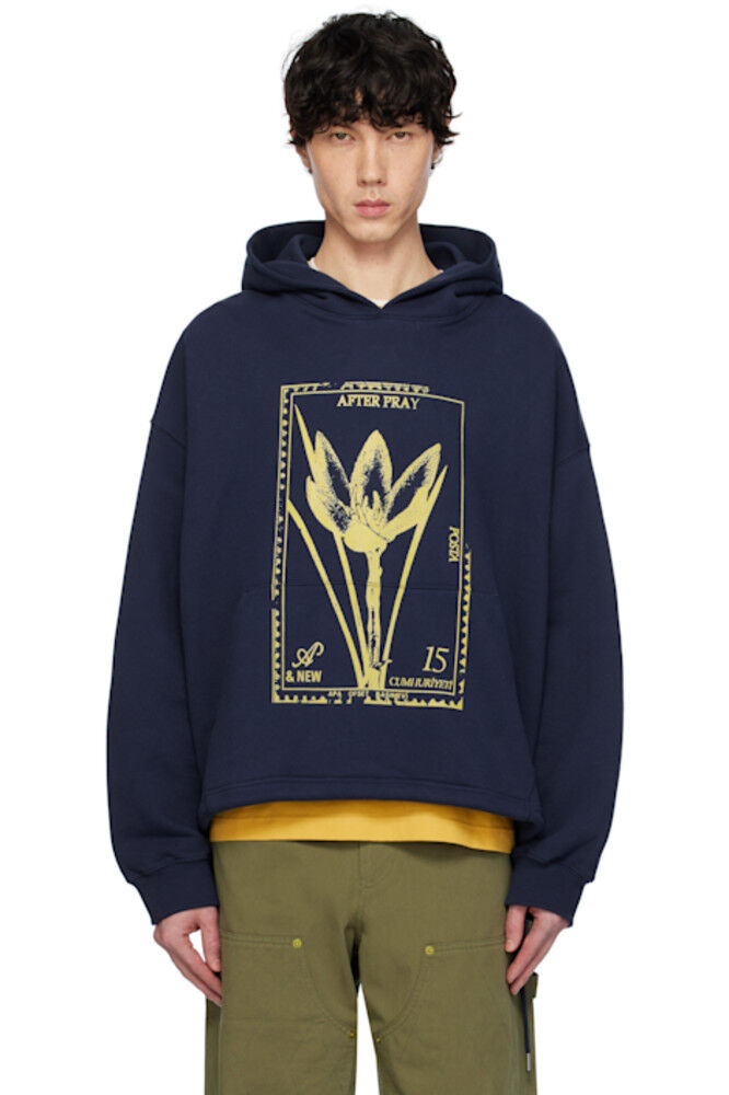 

Толстовка с капюшоном Navy Flora Stamp AFTER PRAY