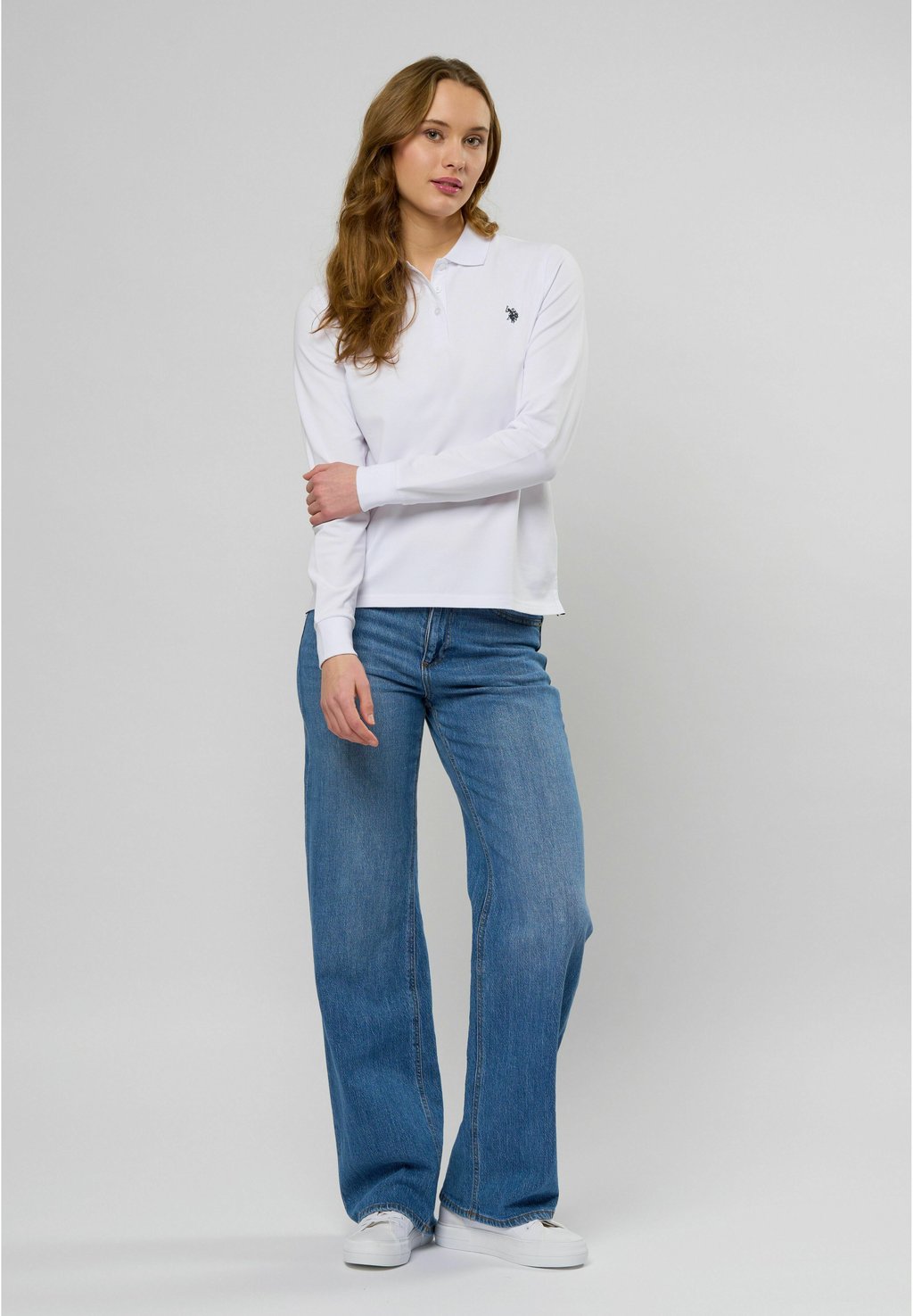 Топ с длинными рукавами LISE LONG SLEEVE POLO - Polo shirt U.S. Polo Assn., белый — фото 2
