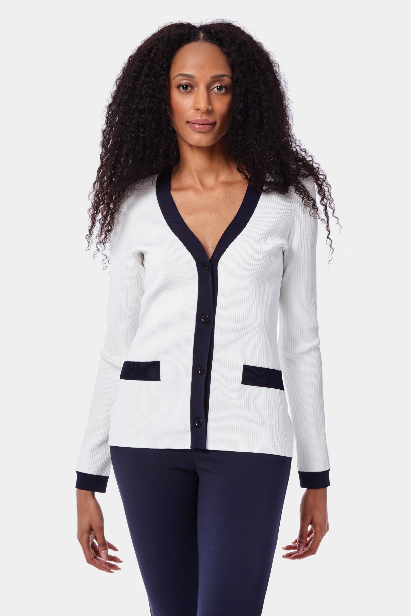 

КУРТКА-СВИТЕР ХИЛЬДА Capsule 121, цвет white with navy trim