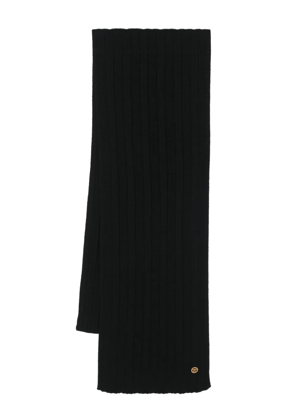 

Шарф в рубчик с декором Medusa VERSACE, черный