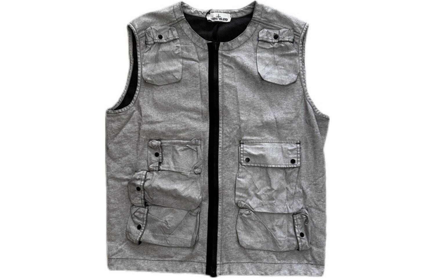 

Жилет унисекс Stone Island, серебристый