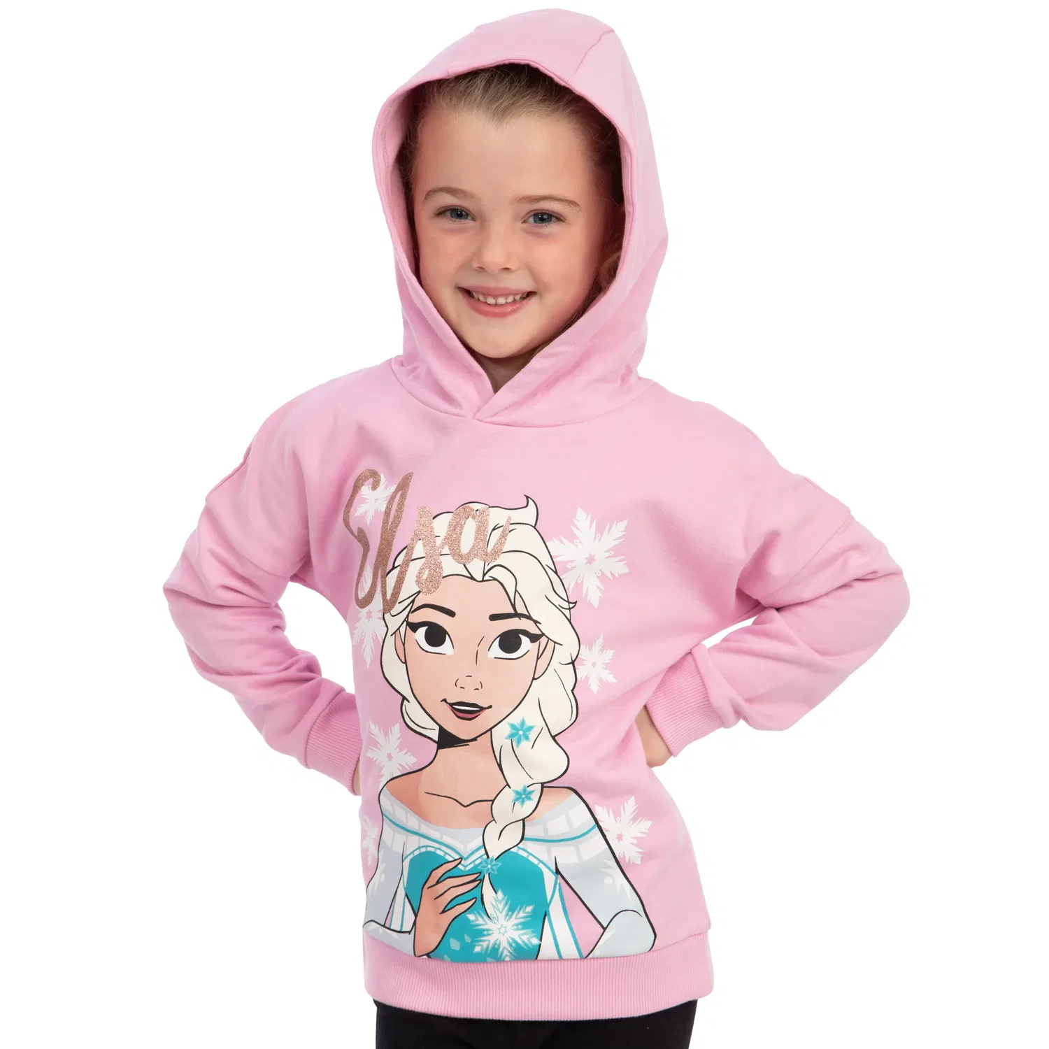 Худи с принтом Эльзы Disney Frozen, розовый — фото 3