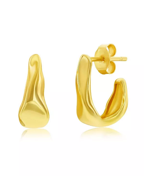 

Серьги из стерлингового серебра, неправильной формы Simona, gold