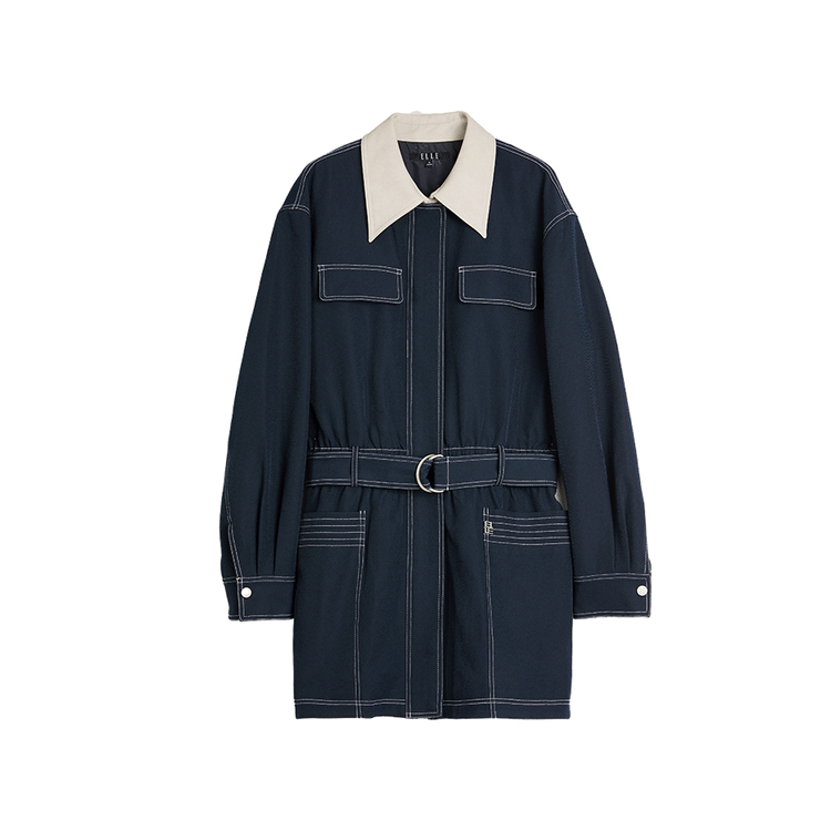 

ELLE Платье с длинным рукавом Women's Navy Blue