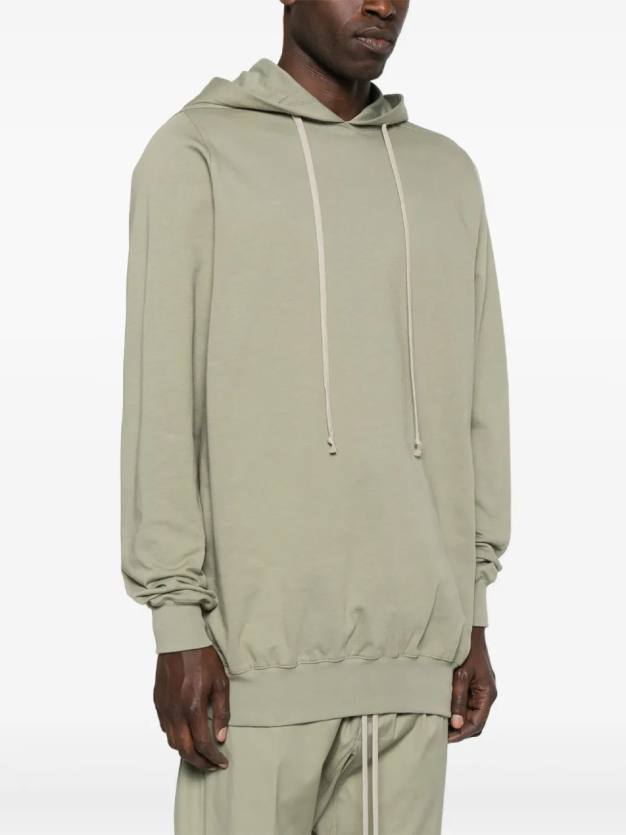 Толстовка с капюшоном на шнурке Rick Owens, зеленый — фото 3