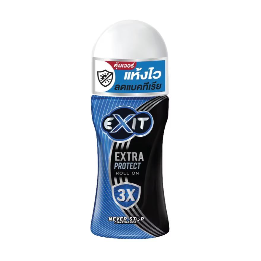 

Exit Never Stop Extra Protect Roll On 45 мл. โรลออน ระงับกลิ่นกาย, ฺBlue