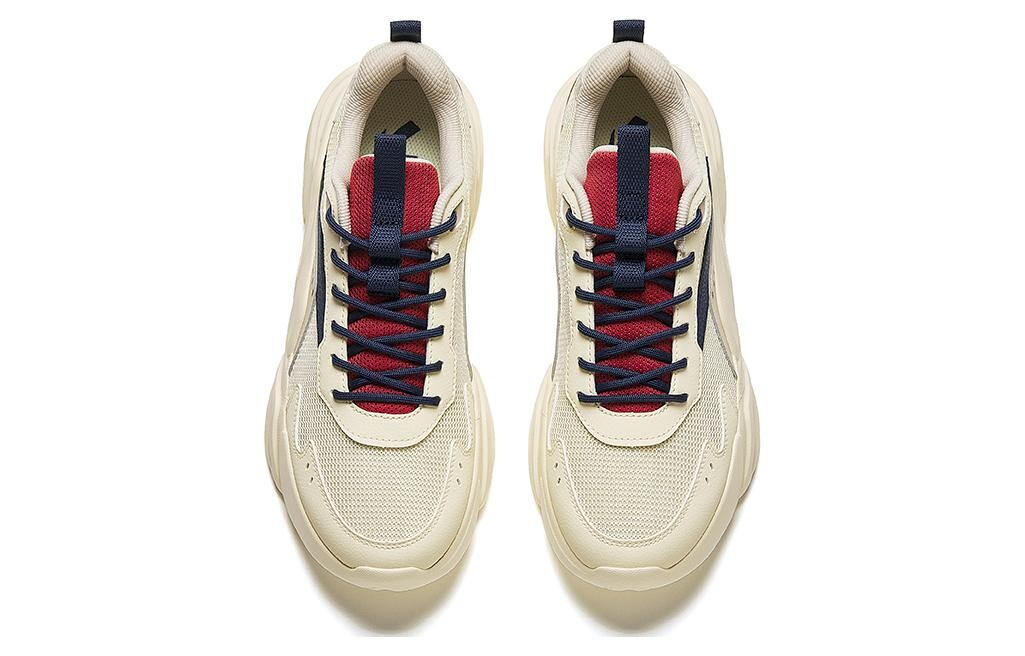 Кроссовки ANTA Life Collection Lifestyle Shoes Men Low-top Light Beige / New Ink Blue / Dust Red, красный — фото 3