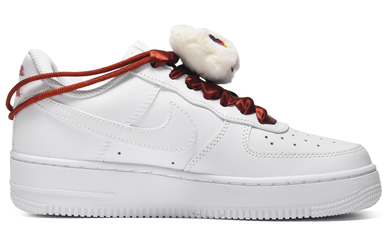 

Кроссовки Nike Air Force 1 Skateboard Shoes Women's Low-Top Red White