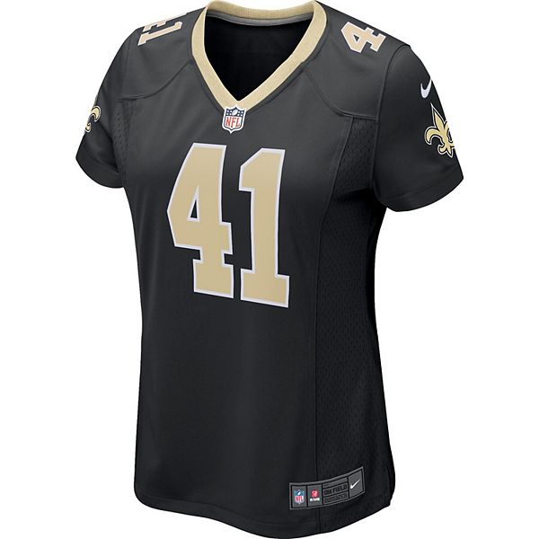 Женская игровая футболка Alvin Kamara New Orleans Saints черная Nike — фото 3