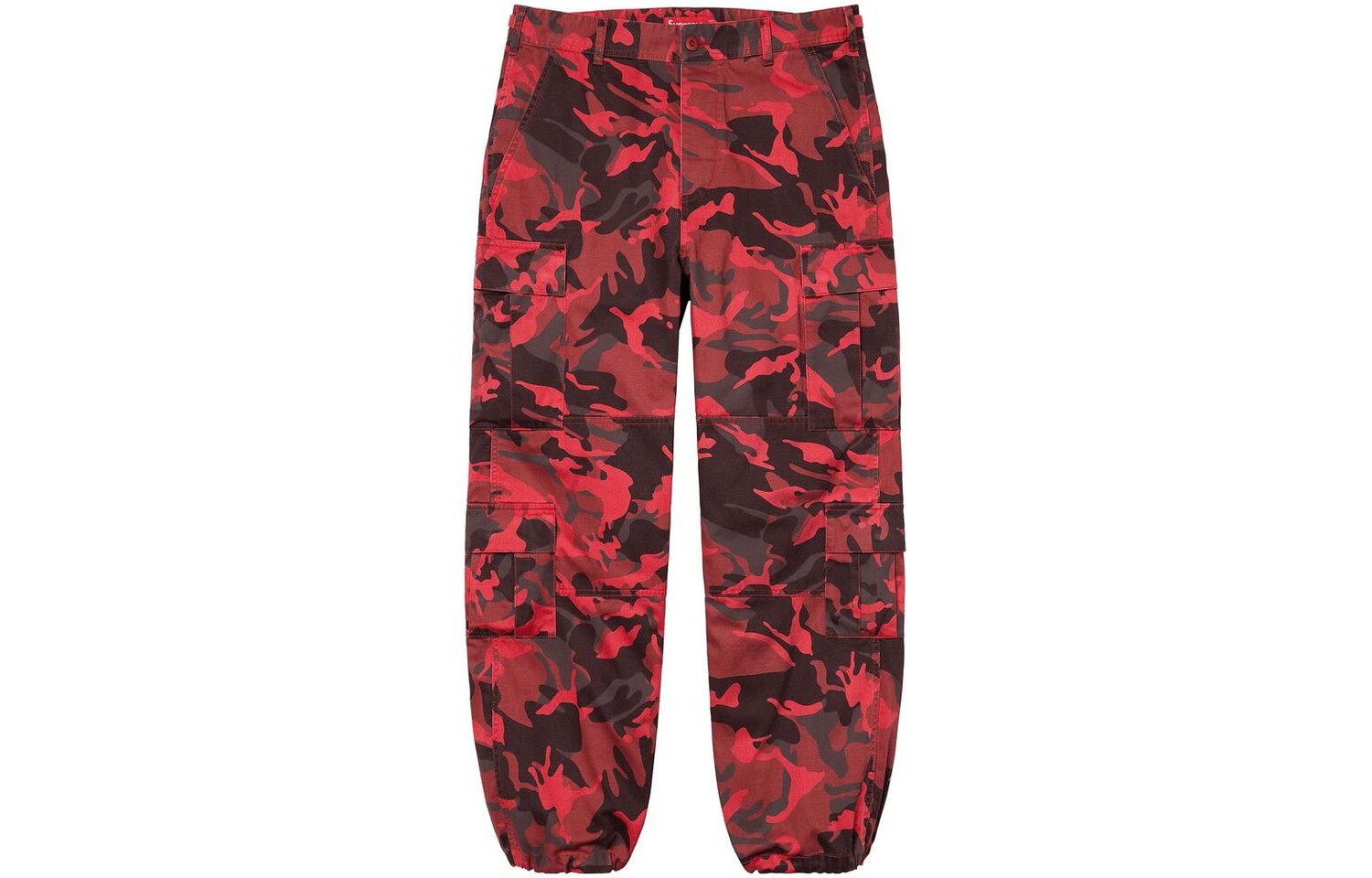 

Брюки-карго Supreme, черный / красный