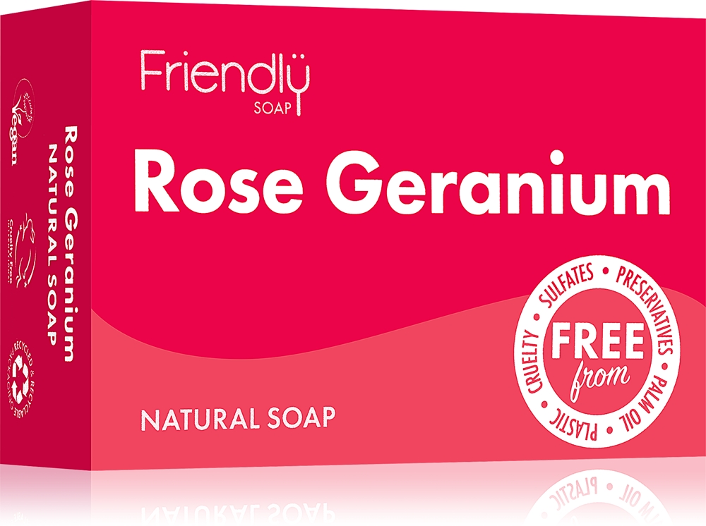 

Натуральное мыло с розой и геранью Friendly Soap, 95 гр