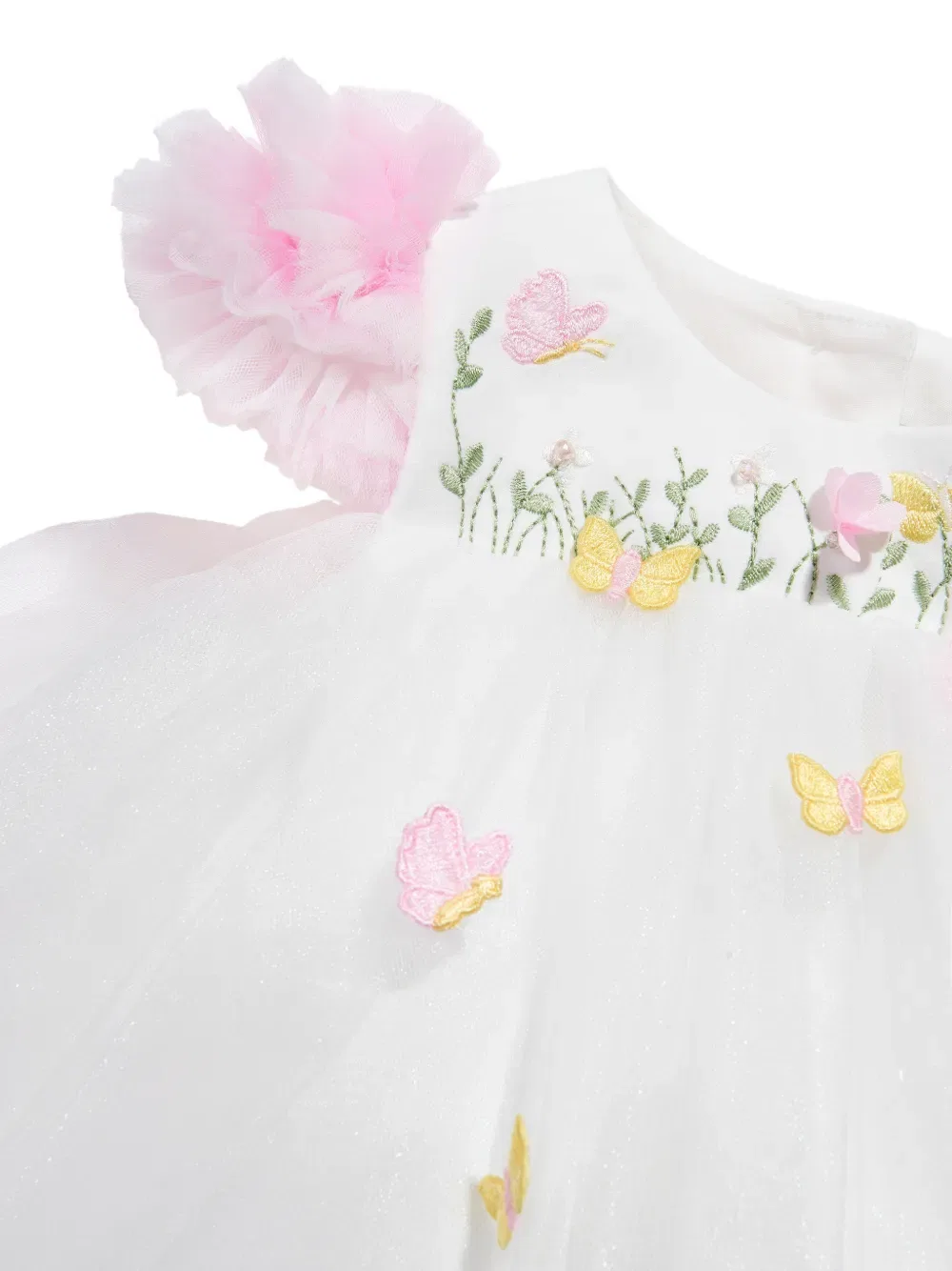 Комплект из платья и платья из тюля с вышивкой Dress & Fleur, нейтральный — фото 4