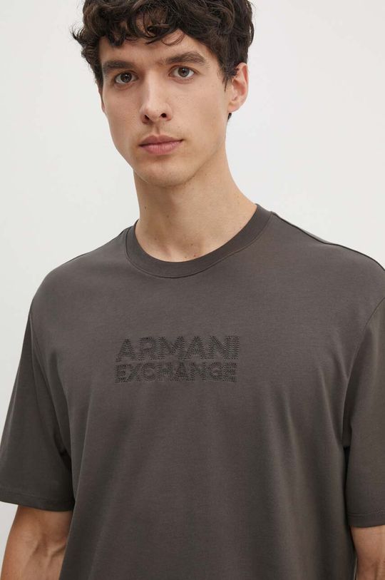 

Хлопковая футболка Armani Exchange, зеленый