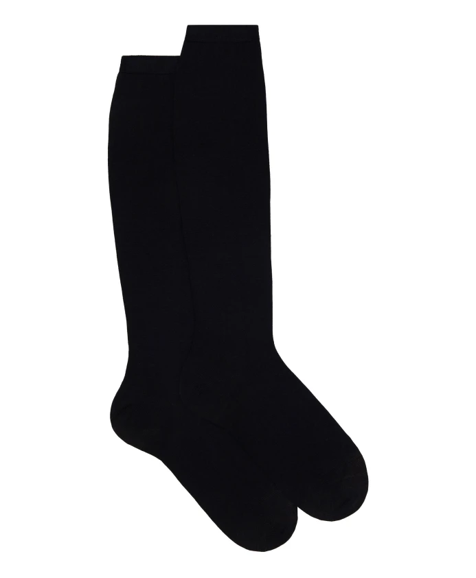 

Длинные простые шерстяные носки Gallo, синий