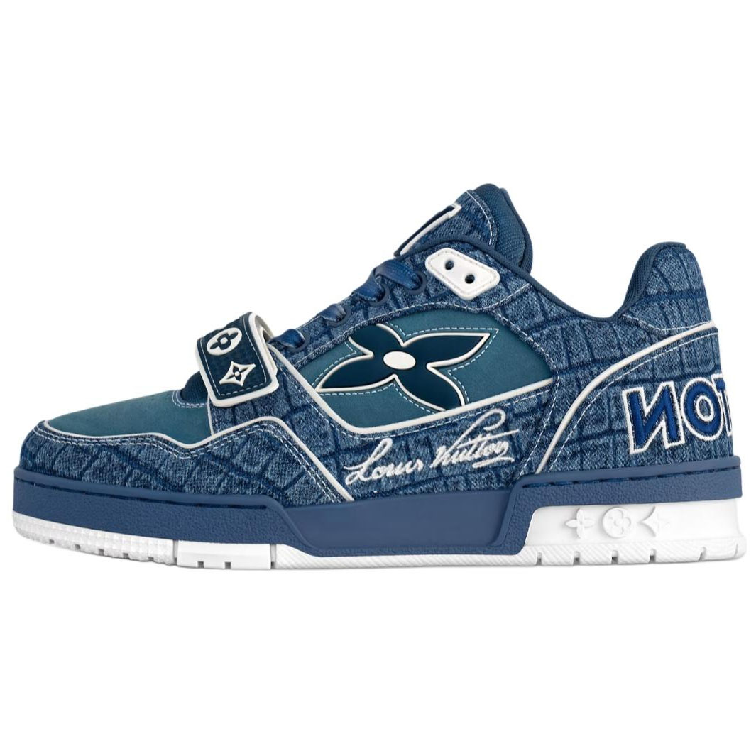 

Кроссовки для скейтбординга Trainer Low Top, цвет морской волны, мужские LOUIS VUITTON, Original Shoe Box Included
