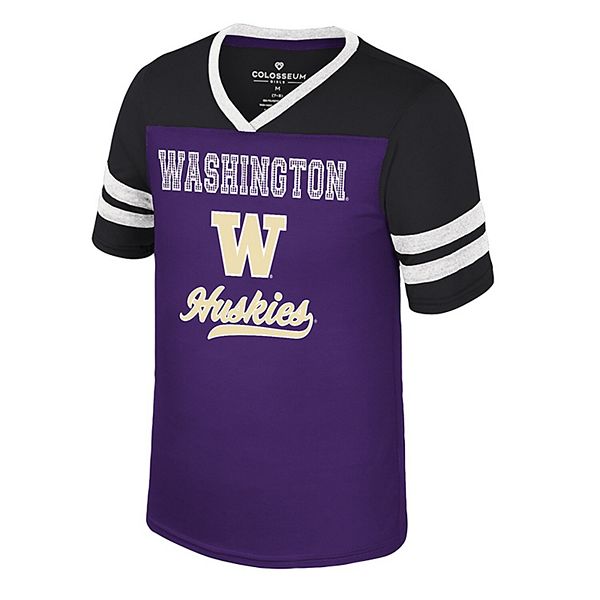 Детская фиолетовая футболка washington huskies princess bubblegum bling Colosseum — фото 3