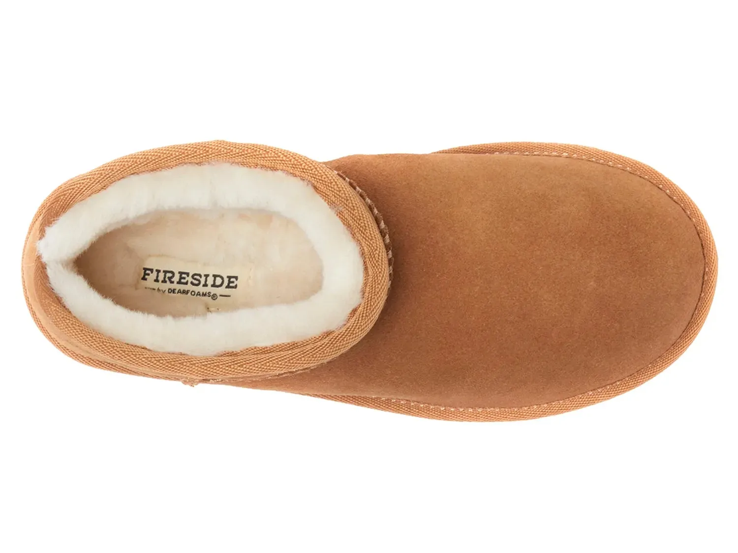 Тапочки Fireside by Dearfoams Kingston Platform Bootie Slipper — женские, каштановые — фото 4