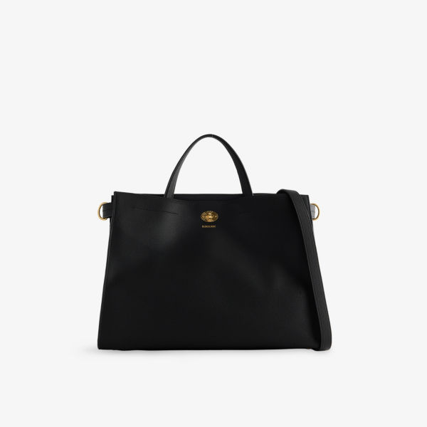 

Средняя кожаная сумка-тоут Cotswolds Burberry, черный