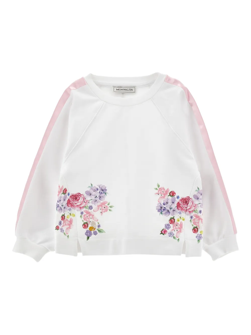 

Толстовка с цветочным принтом Monnalisa, белый