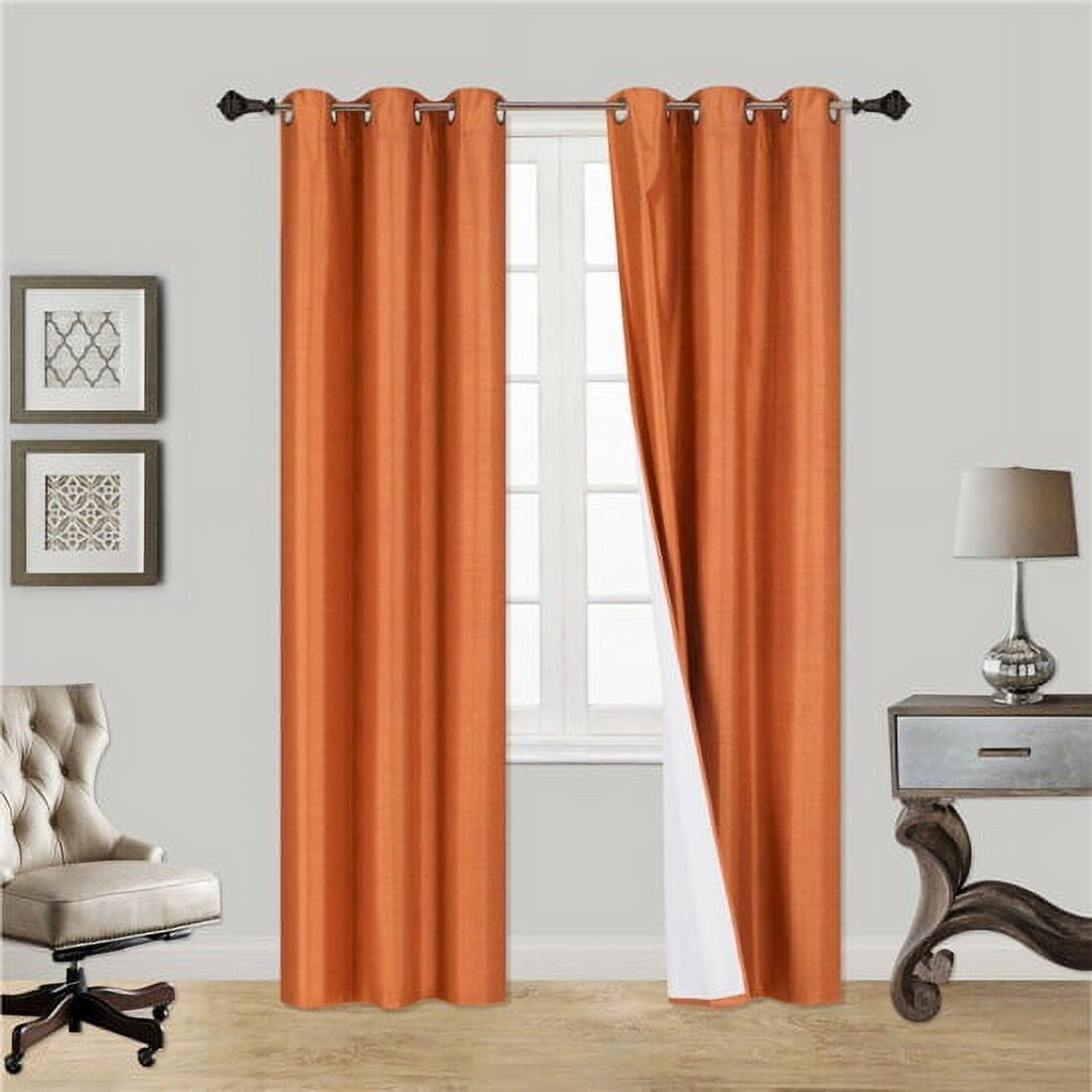 

Комплект затемняющих штор Gorgeous Home LINEN 37 х 84 дюймов 2 шт, оранжевый