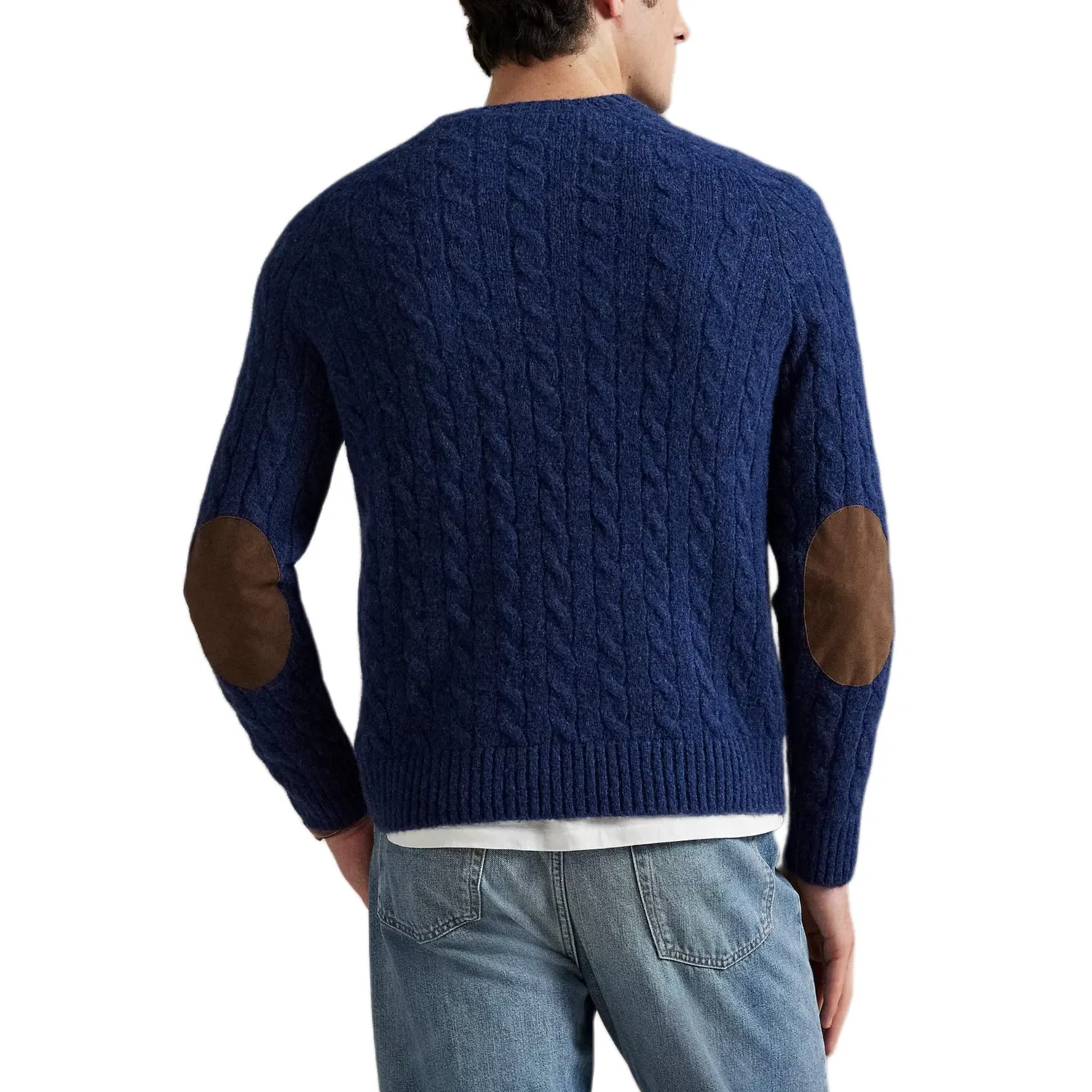 Свитер с круглым вырезом Saddle Polo Ralph Lauren, Midnight Marine Blue — фото 4