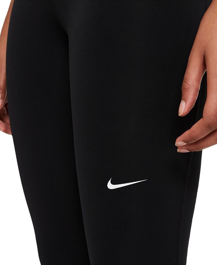 Женские леггинсы со средней посадкой и сетчатыми вставками Pro Nike, цвет Black — фото 4