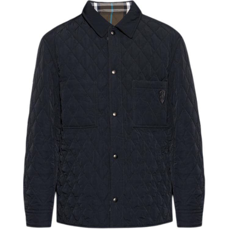 Куртка Burberry Двусторонняя клетчатая стеганая, Marine синий — фото 3