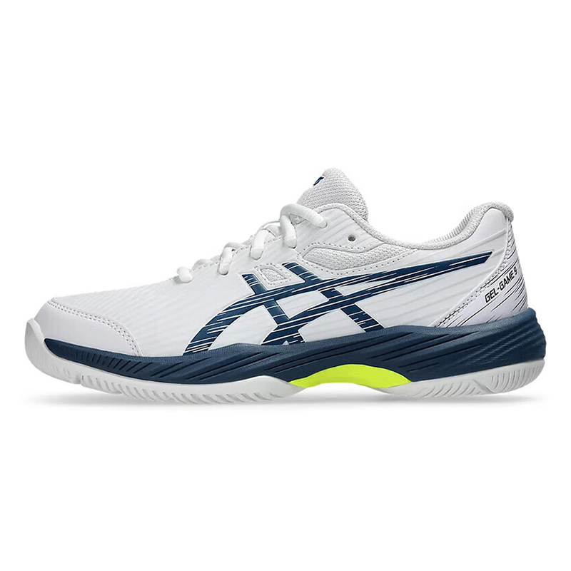 

Кроссовки детские Gel-Game 9 GS Low-top Синие/белые/желтые Asics, белый/синий/желтый