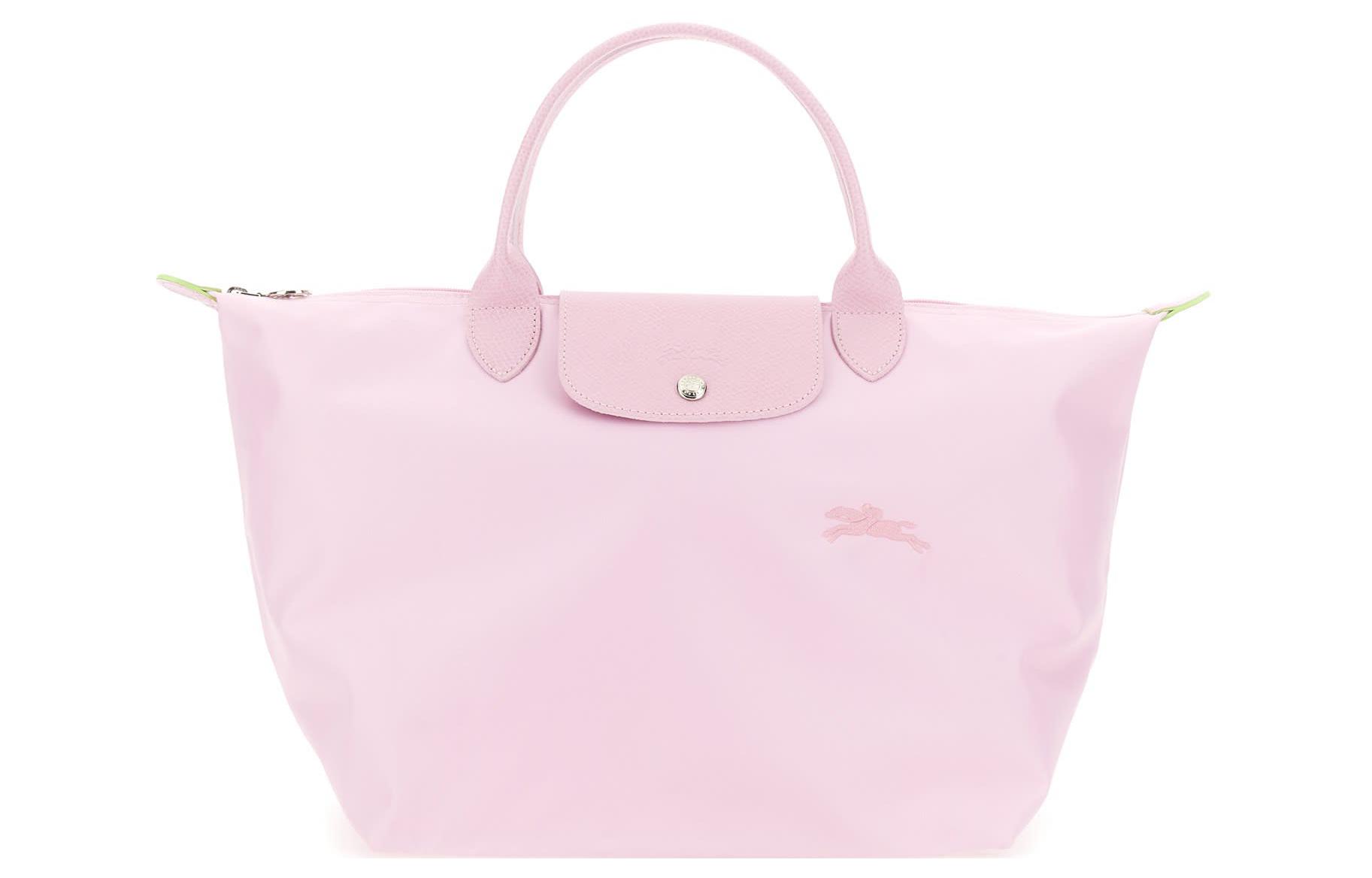 

LONGCHAMP Сумка-пельмень Le Pliage Green Nylon среднего размера для женщин светло-розового цвета, Light Pink