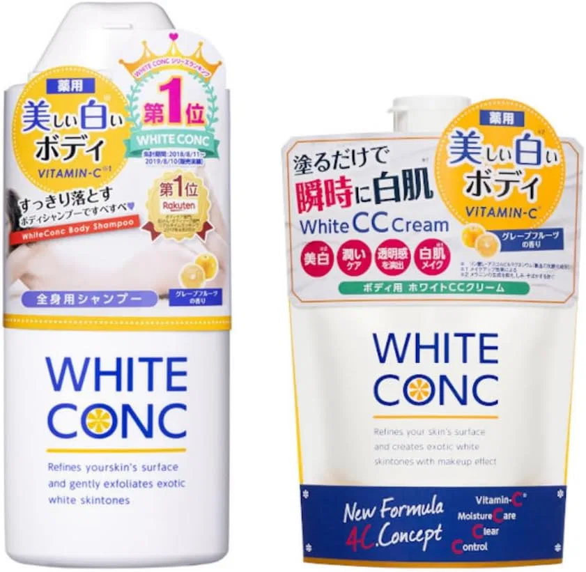 Набор для ухода за лицом и телом White Conch отбеливающий, 2 предмета, 200 г + 360 мл, грейпфрут