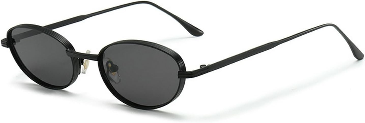 

Laureles Модные ретро-солнцезащитные очки маленького овального размера для женщин, металлическая оправа, круглые солнцезащитные очки для мужчин, панк-очки, защита от ультрафиолета UV400, C1