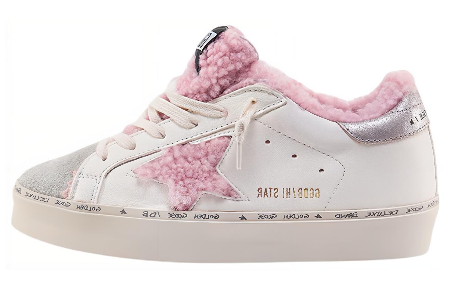 Кеды женские Golden Goose с низким верхом, белый/розовый