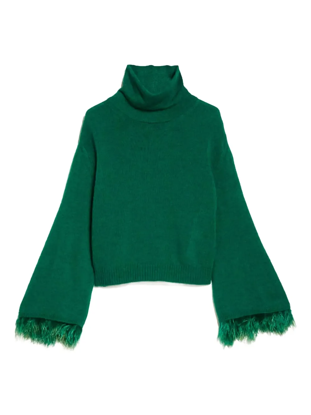 

Свитер с перьями MAX MARA, зеленый