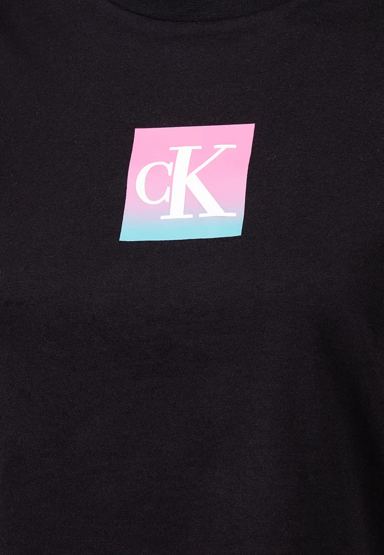 Футболка с монограммой, классическая, белая Calvin Klein — фото 3