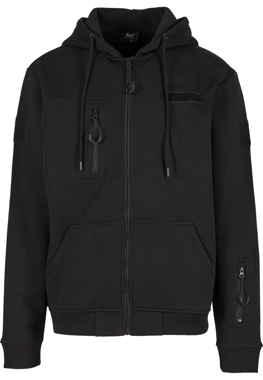 Худи с zip-застежкой, Regular Fit, Brandit, черный