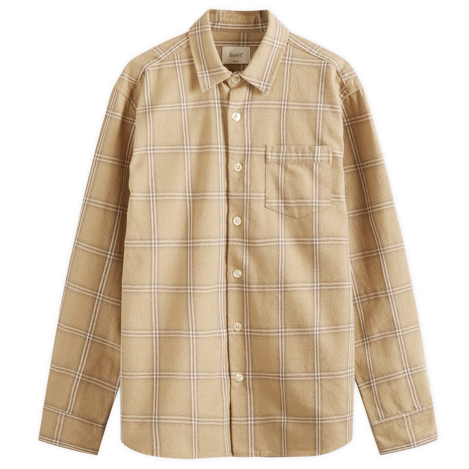 

Рубашка Foret Fable Check Overshirt, цвет Khaki Check